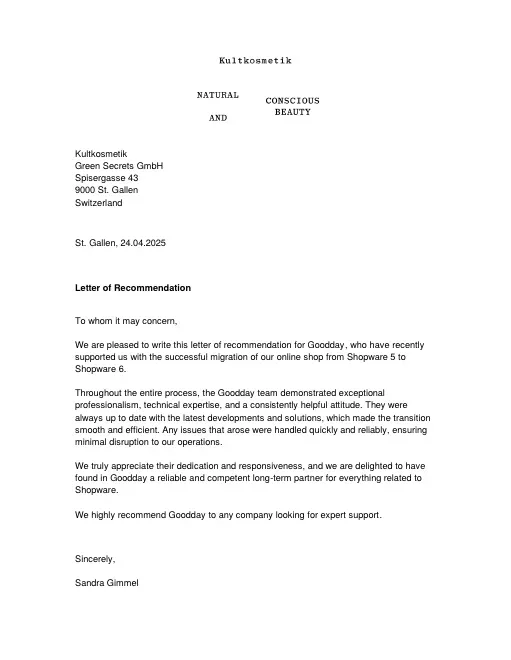 List referencyjny od Kultkosmetik, strona 1